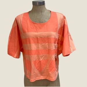 ADIDAS Oversized Crop Orange T-Shirt‎